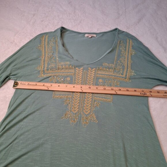 Sundance Embroidered Tunic Sz S Beaded Bell Sleeves Fairycore Whimsigoth Boho - Picture 14 of 16
